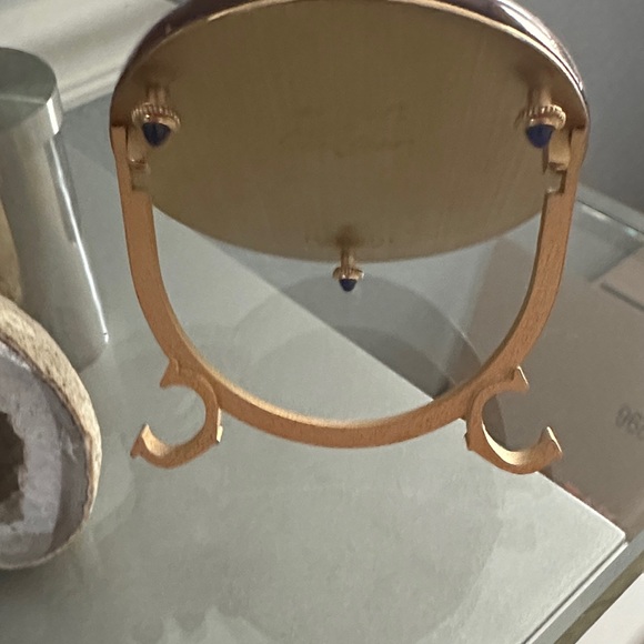 Cartier Dark Brown Oval Photo Frame with Gold Accent (Vintage 1980s) - Picture 2 of 4